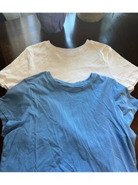 ✨BUNDLE✨Basic Crewneck T-Shirt - Blue & White